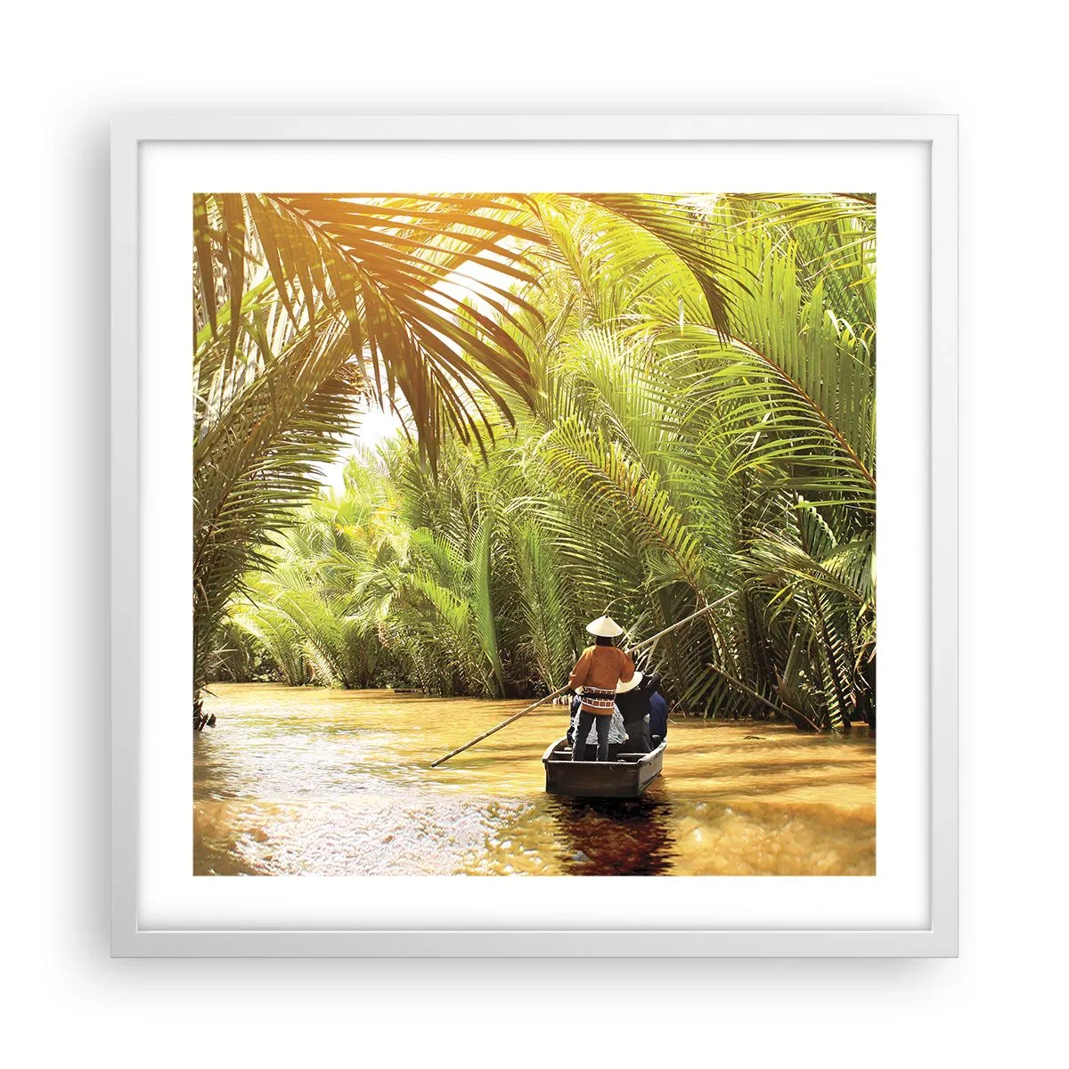 Plagát v bielom ráme - Palmovou roklinou - 50x50 cm