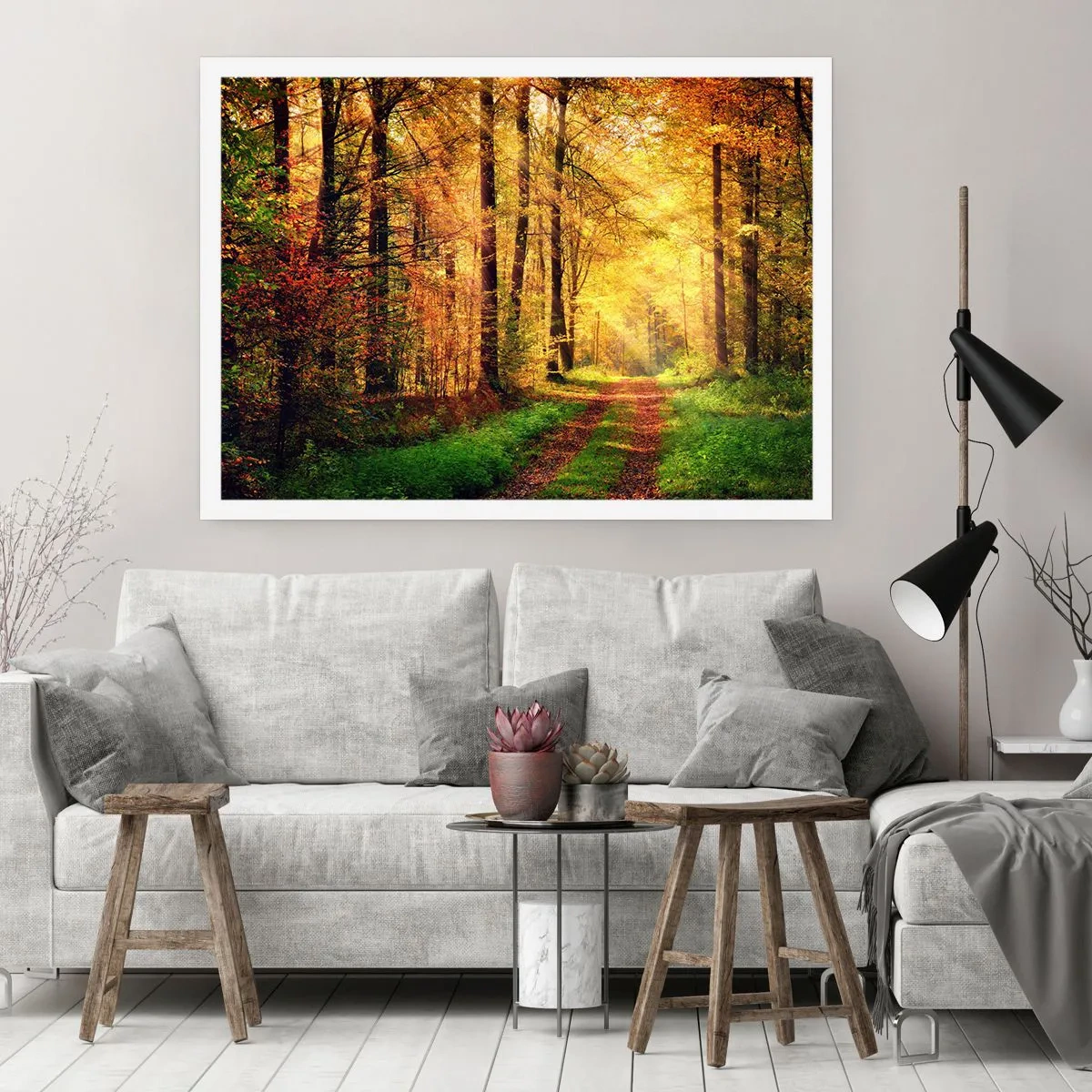Plagát - Lesno-zlaté ticho - 70x50 cm
