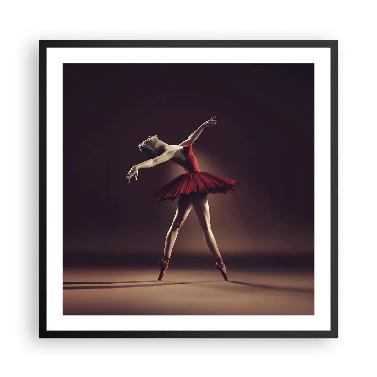 Plagát v čiernom ráme - Prima balerína - 60x60 cm