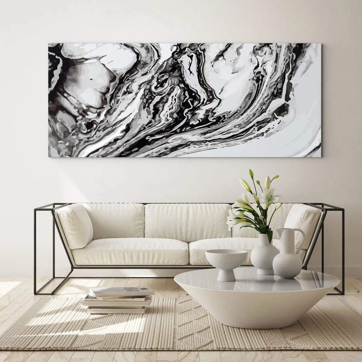 Obraz na skle - Na začiatku bol chaos - 100x40 cm