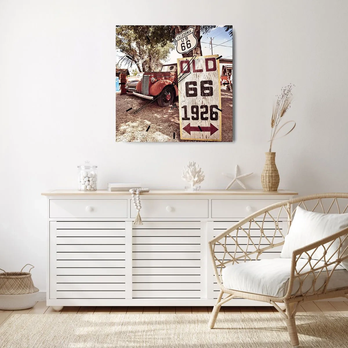 Nástenné hodiny - Legenda americkej provincie - 40x40 cm