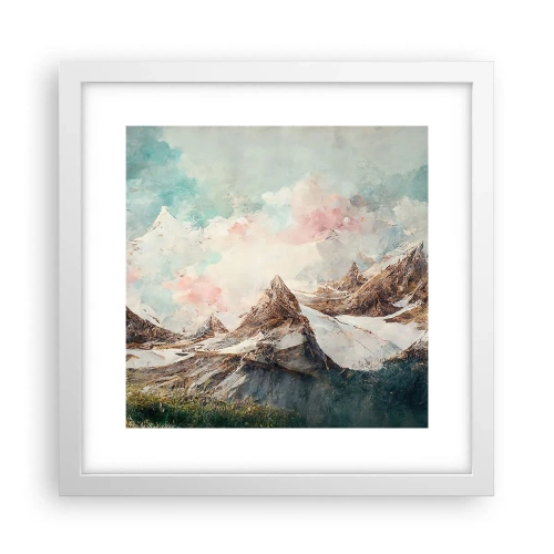 Plagát v bielom ráme - Skalné čepele - 30x30 cm