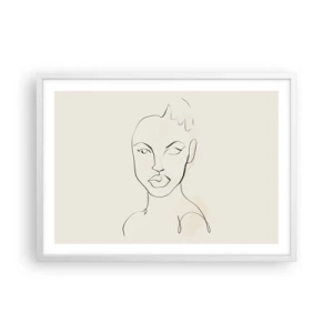 Plagát v bielom ráme - Obrys zmyselnosti - 70x50 cm