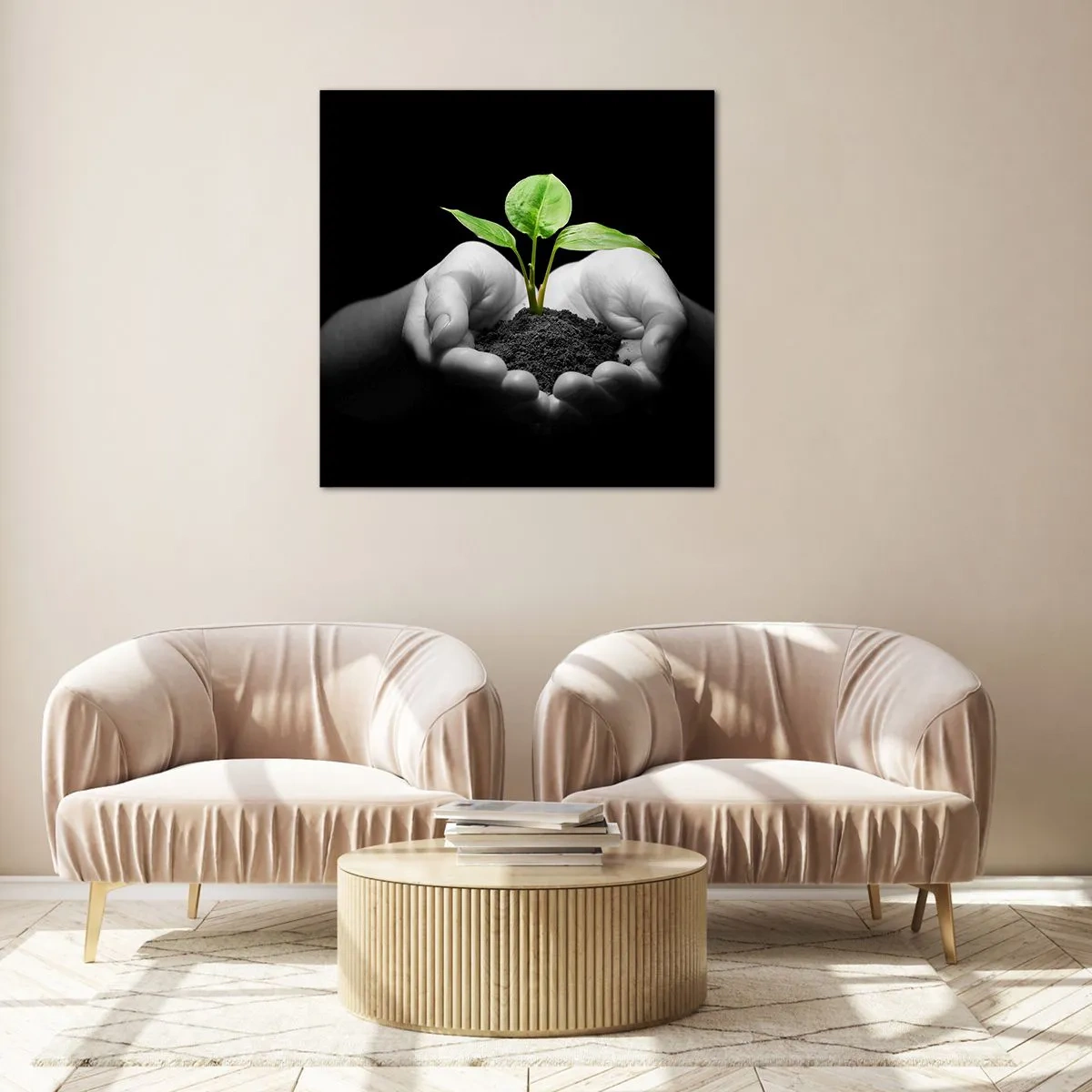 Obraz na skle - Milujem prírodu, chránim ju - 70x70 cm