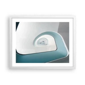 Plagát v bielom ráme - Na dno modrej - 50x40 cm