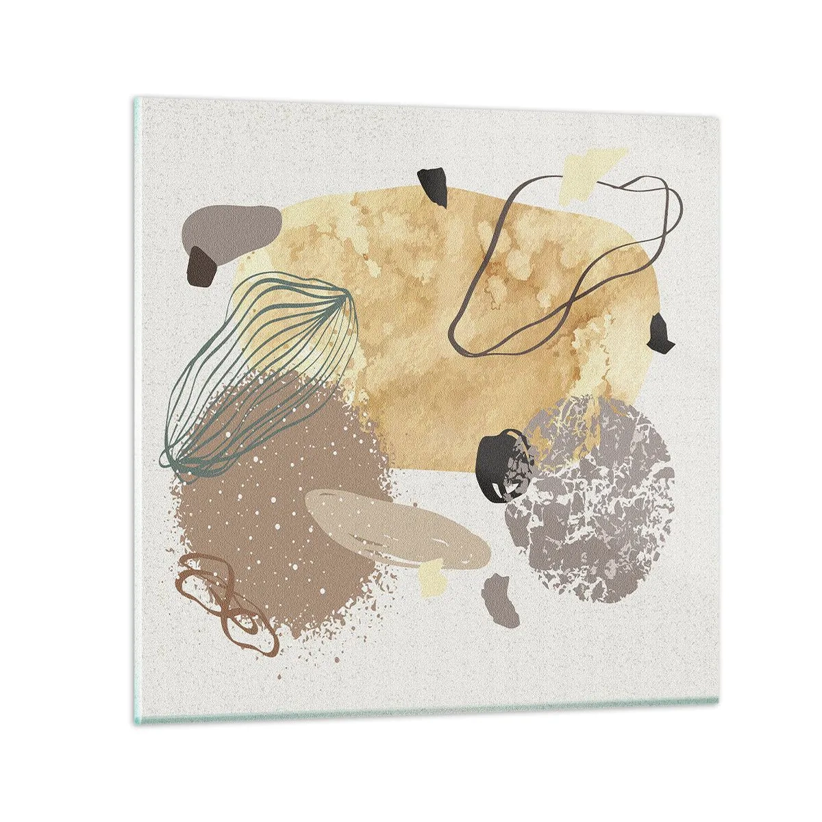 Obraz na skle - Abstraktná slivka - 60x60 cm