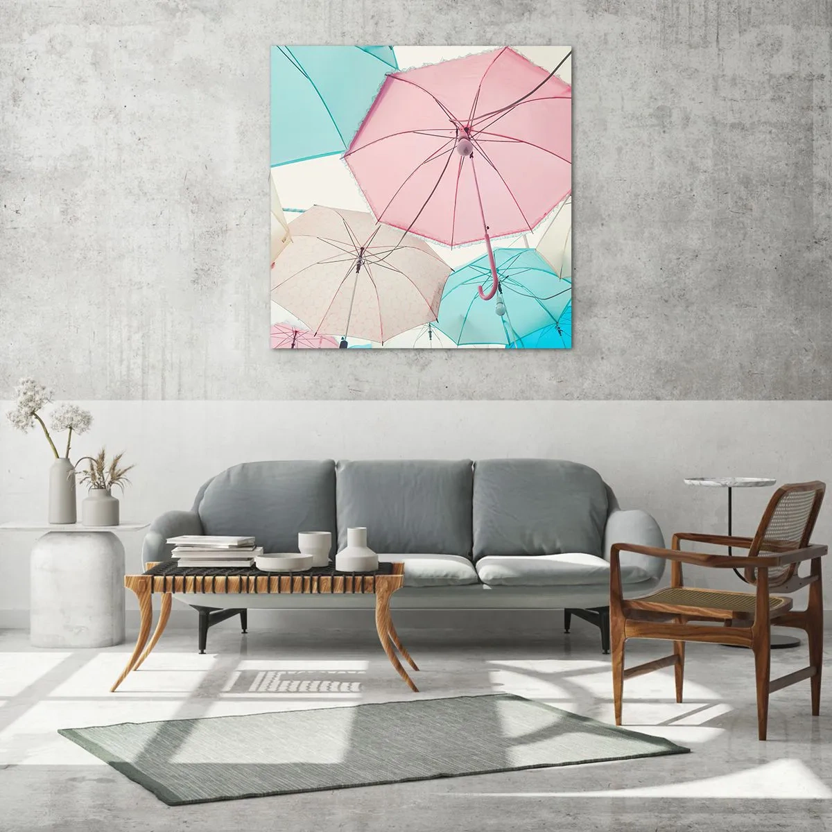 Obraz na skle - Občas slnko, občas dážď - 70x70 cm