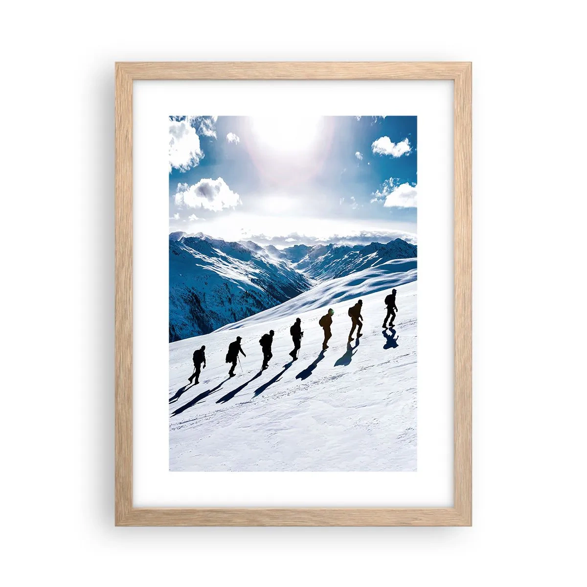 Plagát v ráme zo svetlého duba - Tím dobývateľov - 30x40 cm