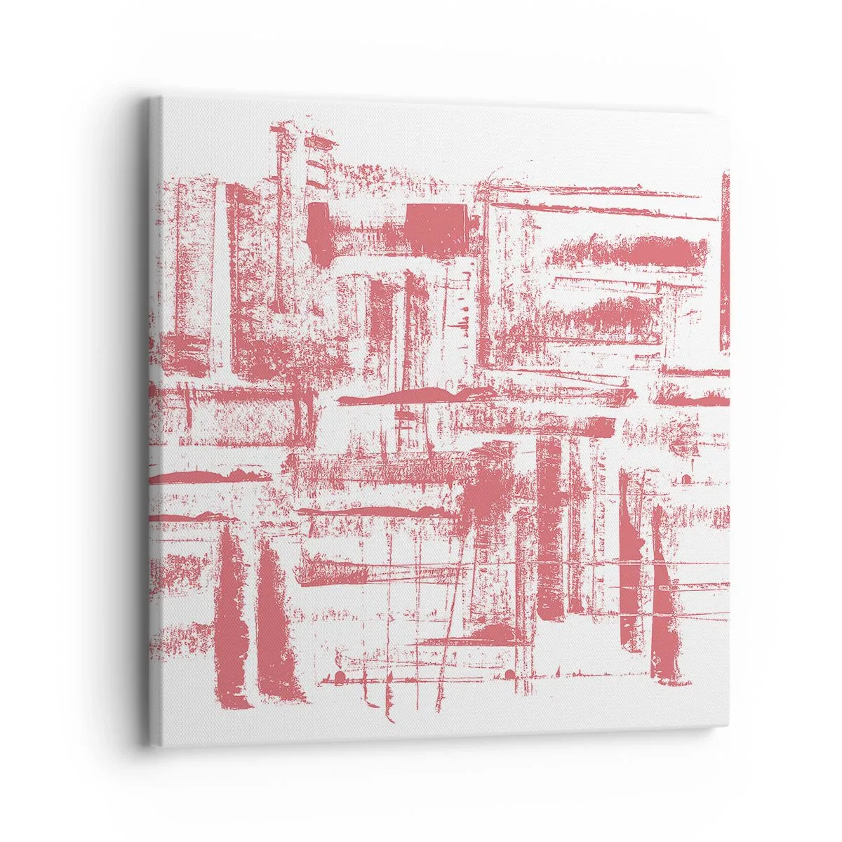 Obraz na plátne - Červené mesto - 30x30 cm