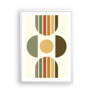 Plagát v bielom ráme - Vo farbách zeme - 50x70 cm