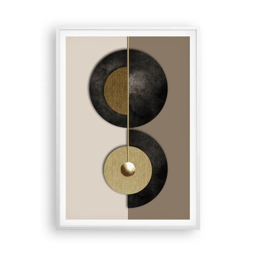 Plagát v bielom ráme - Variácie okolo kruhu - 70x100 cm