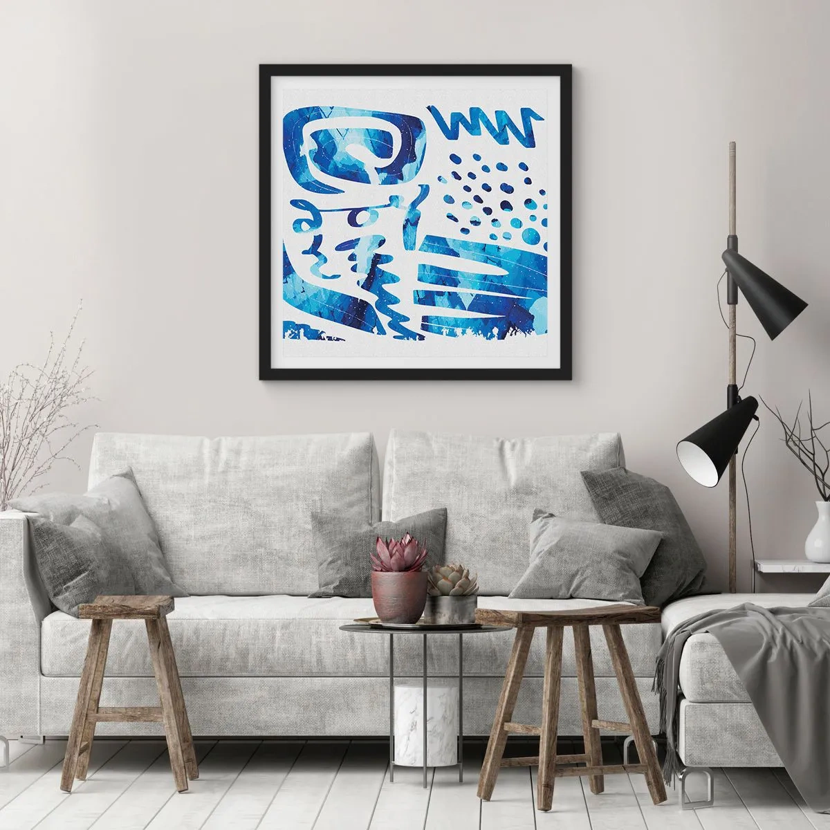 Plagát v čiernom ráme - Späť ku koreňom - 60x60 cm