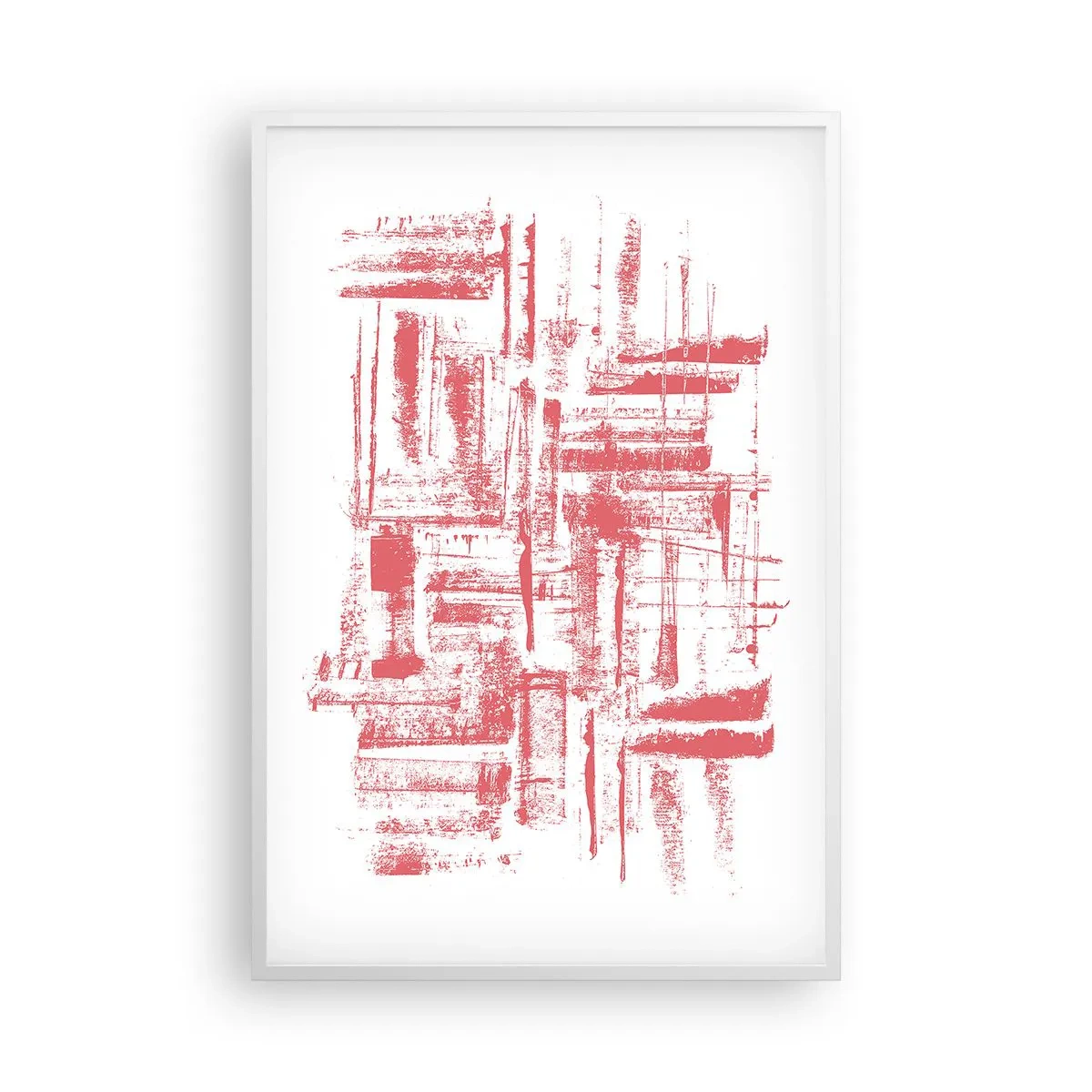 Plagát v bielom ráme - Červené mesto - 61x91 cm