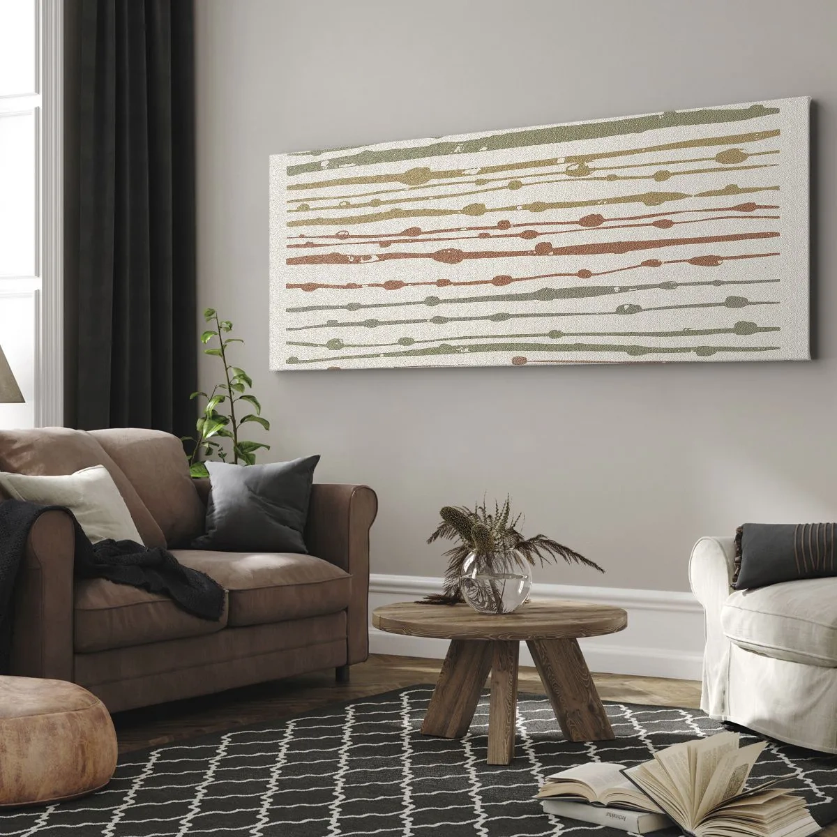 Obraz na plátne - Hudobný záznam farieb - 100x40 cm