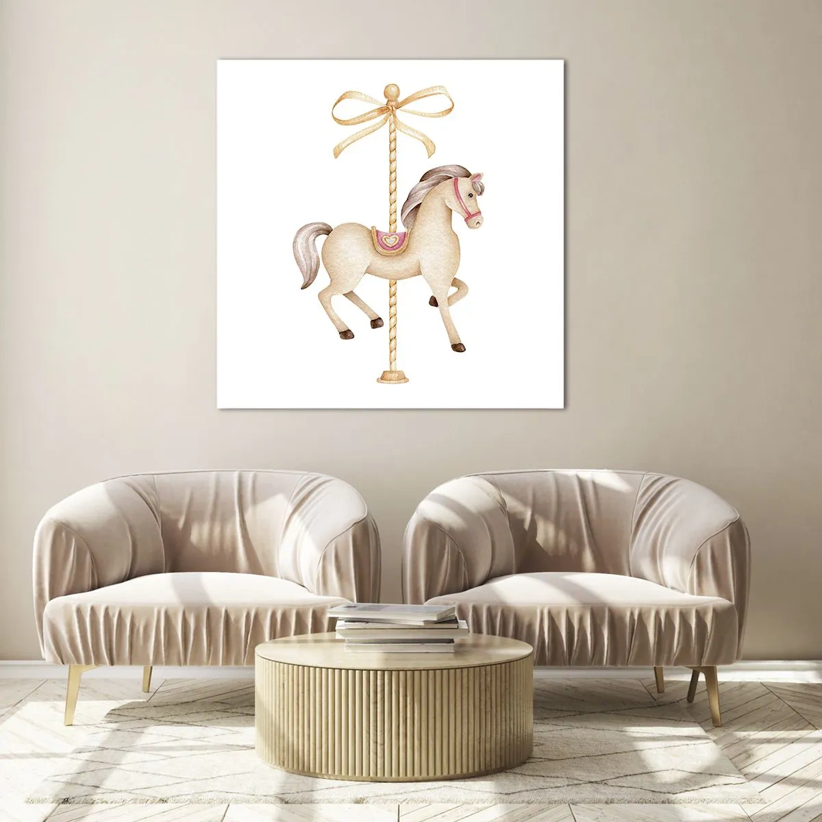 Obraz na skle - Elegantným klusom - 60x60 cm