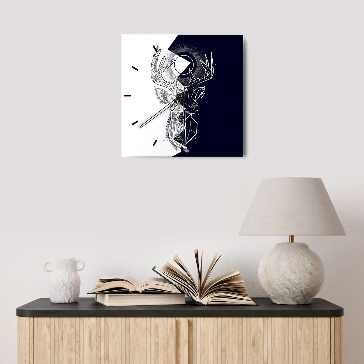 Nástenné hodiny - Boj a jednota opakov - 40x40 cm