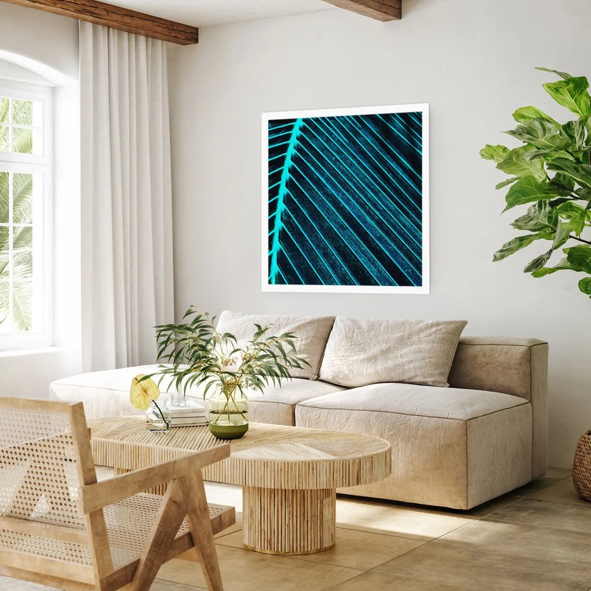 Plagát - Textúra zelene - 50x50 cm