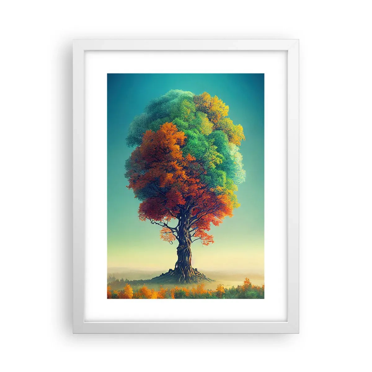 Plagát v bielom ráme - Dub – otec prírody - 30x40 cm