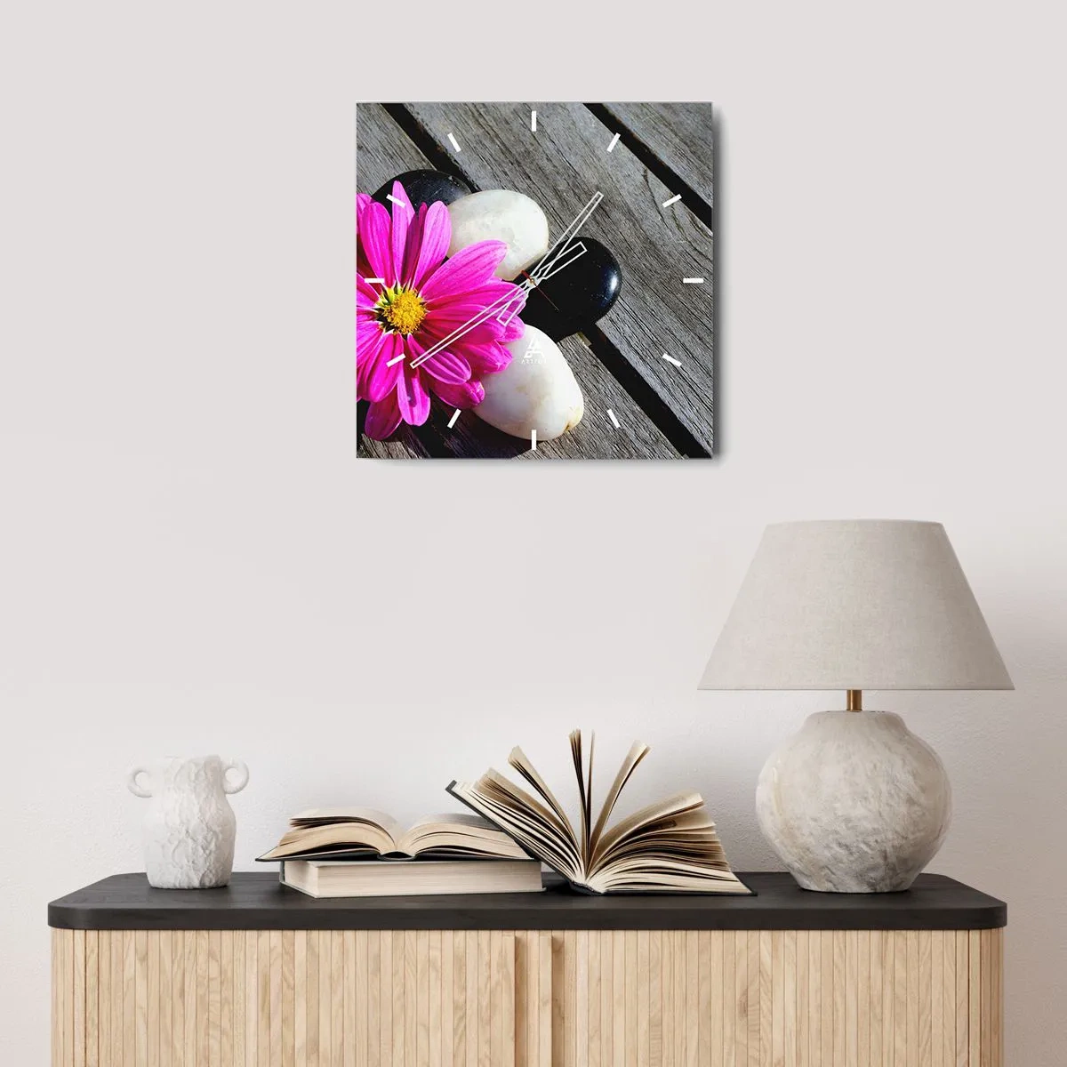 Nástenné hodiny - Odpočinok na móle - 30x30 cm