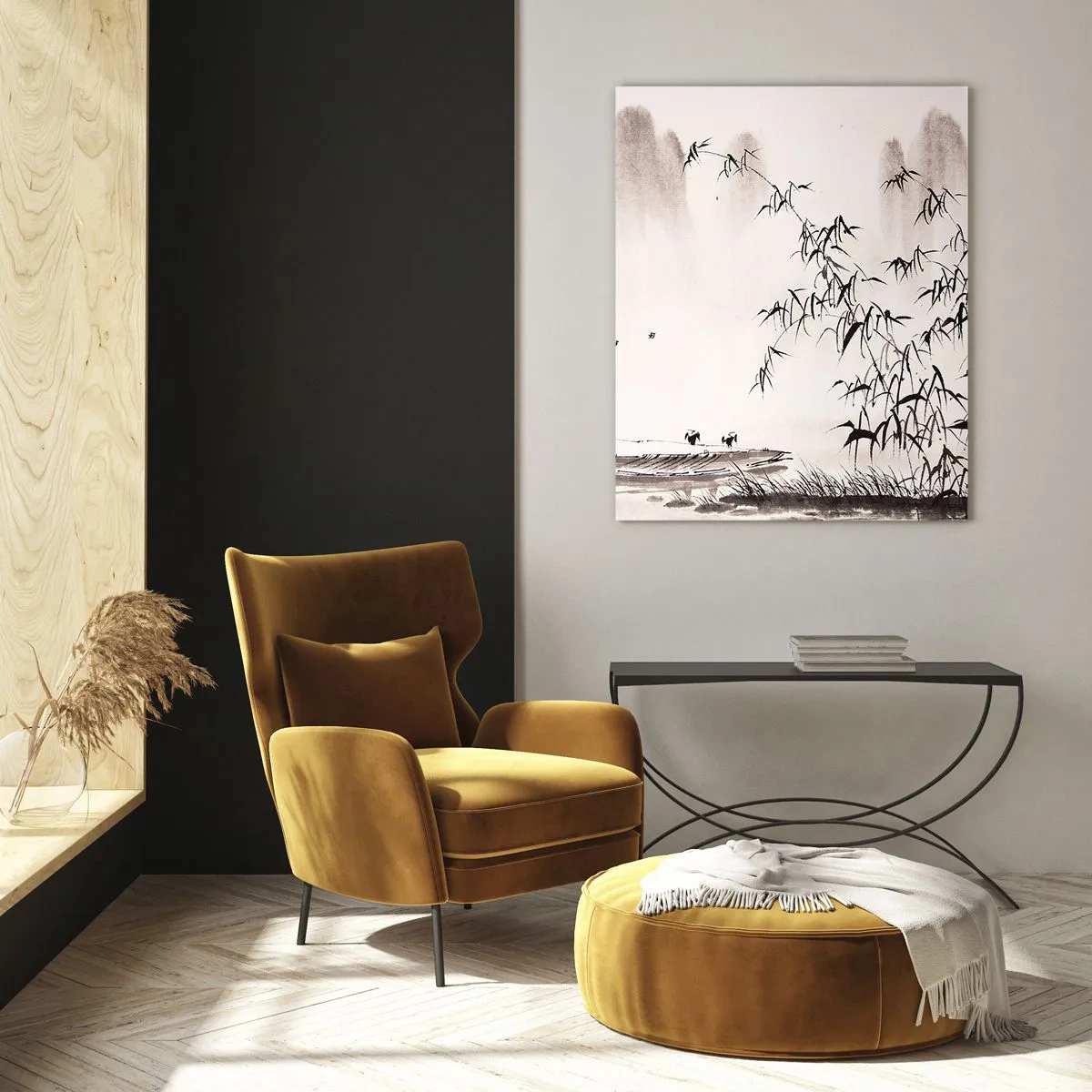 Obraz na skle - Pokoj ryžových polí - 70x100 cm