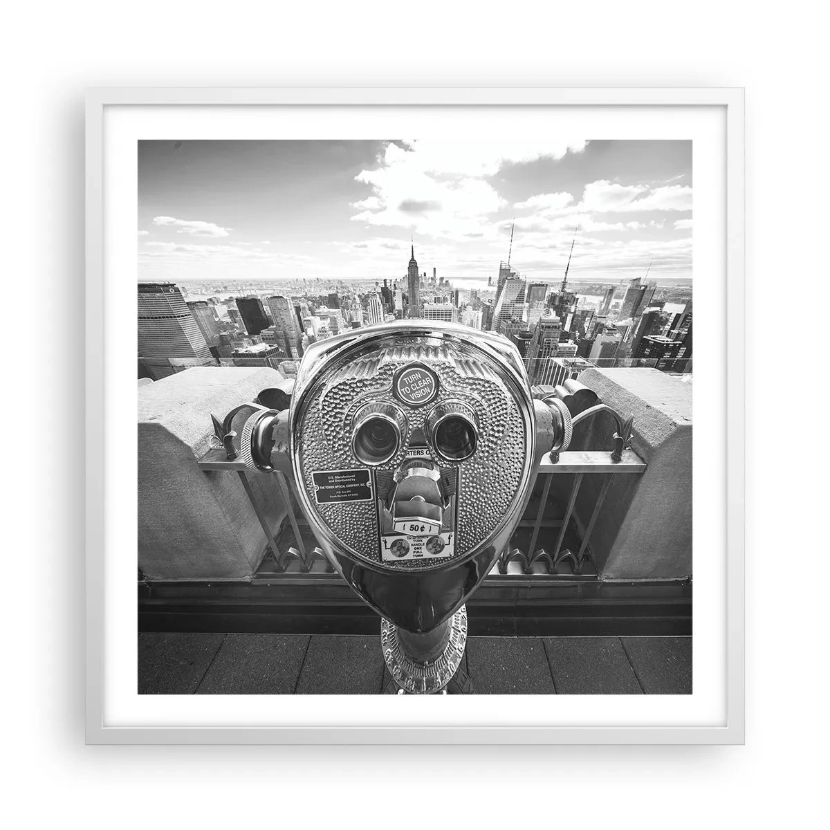 Plagát v bielom ráme - Mesto nad mestami - 60x60 cm