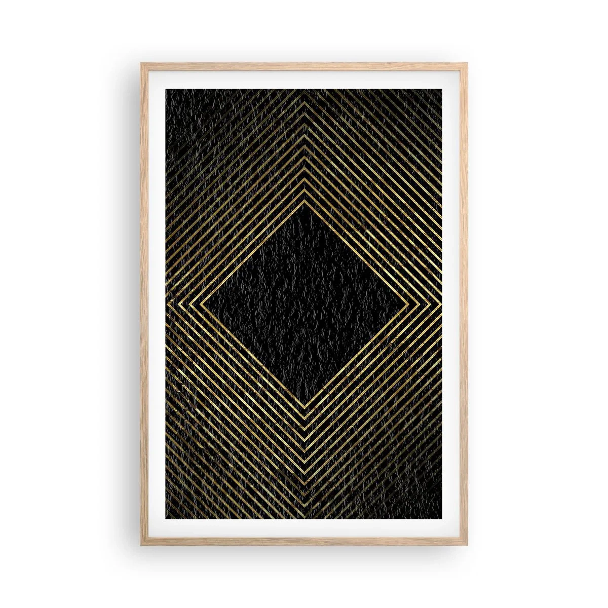 Plagát v ráme zo svetlého duba - Geometria v štýle glamour - 61x91 cm