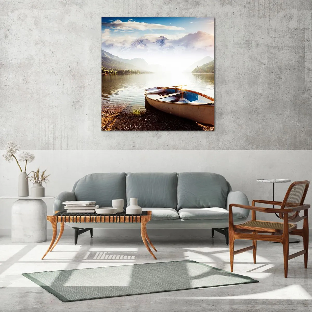 Obraz na skle - Pri veľkej a čistej vode - 60x60 cm