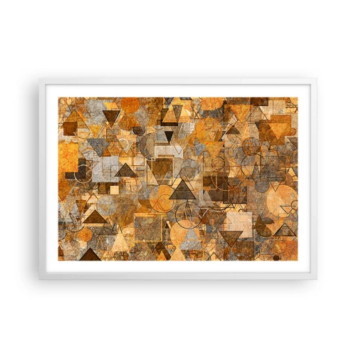 Plagát v bielom ráme - Svet zachytený do tvaru - 70x50 cm