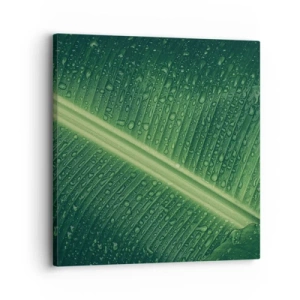Obraz na plátne - Štruktúra zelenej - 30x30 cm