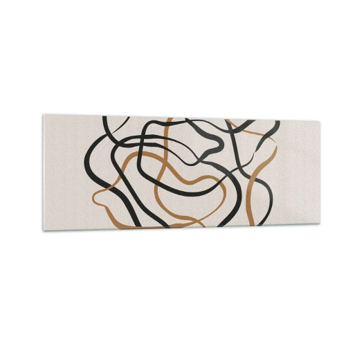 Obraz na skle - Všetko sa pokrútilo - 140x50 cm