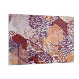 Obraz na skle - Nemožný vzťah medzi geometriou a prírodou - 120x80 cm