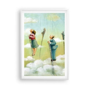Plagát v bielom ráme - Za svojim snom - 61x91 cm