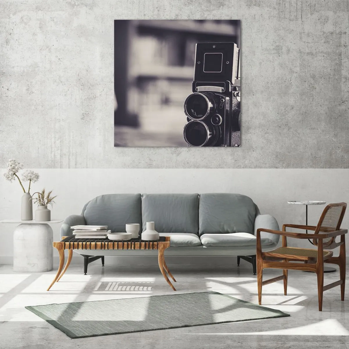 Obraz na skle - Kúzlo starej fotografie - 60x60 cm