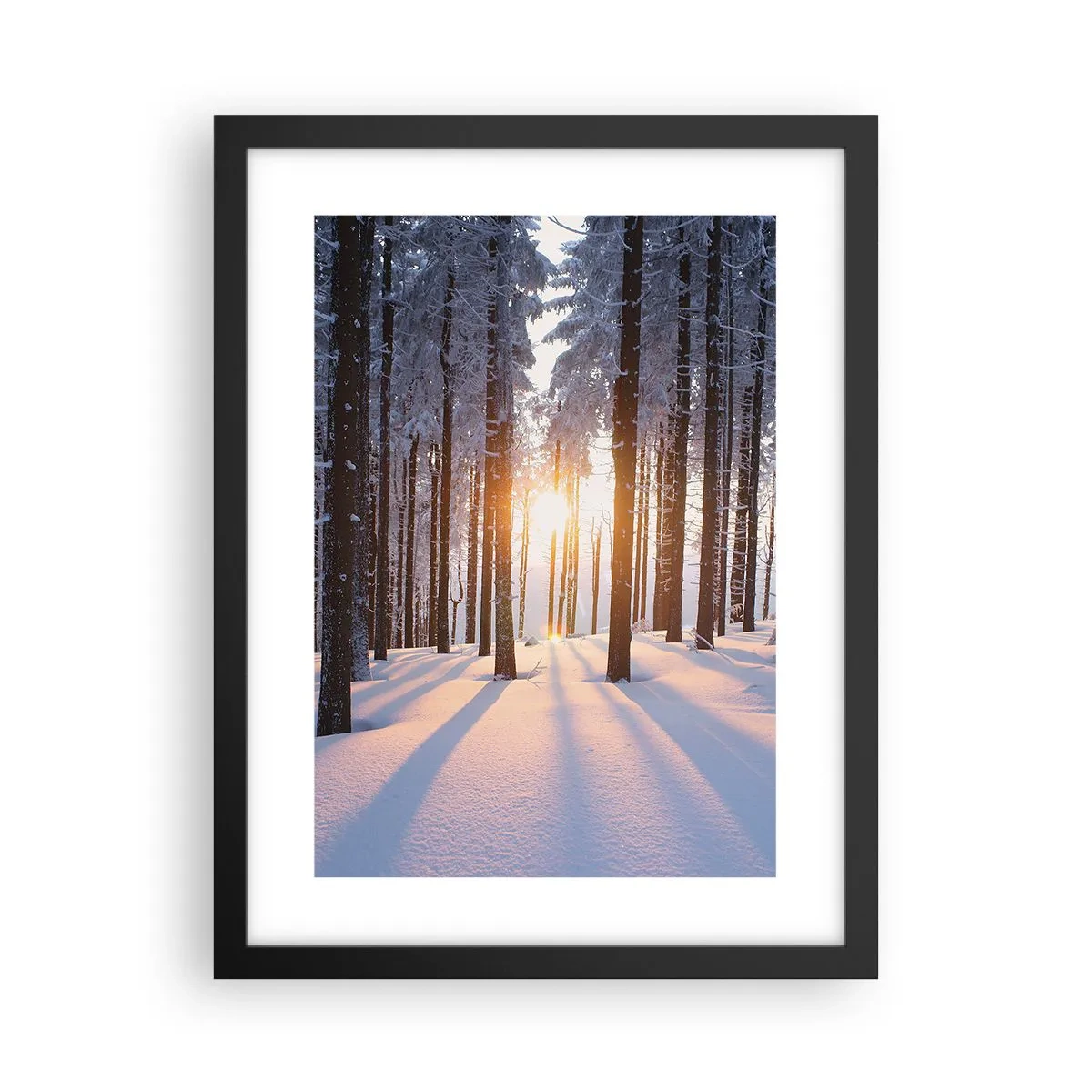 Plagát v čiernom ráme - Jasne čierne na bielom - 30x40 cm