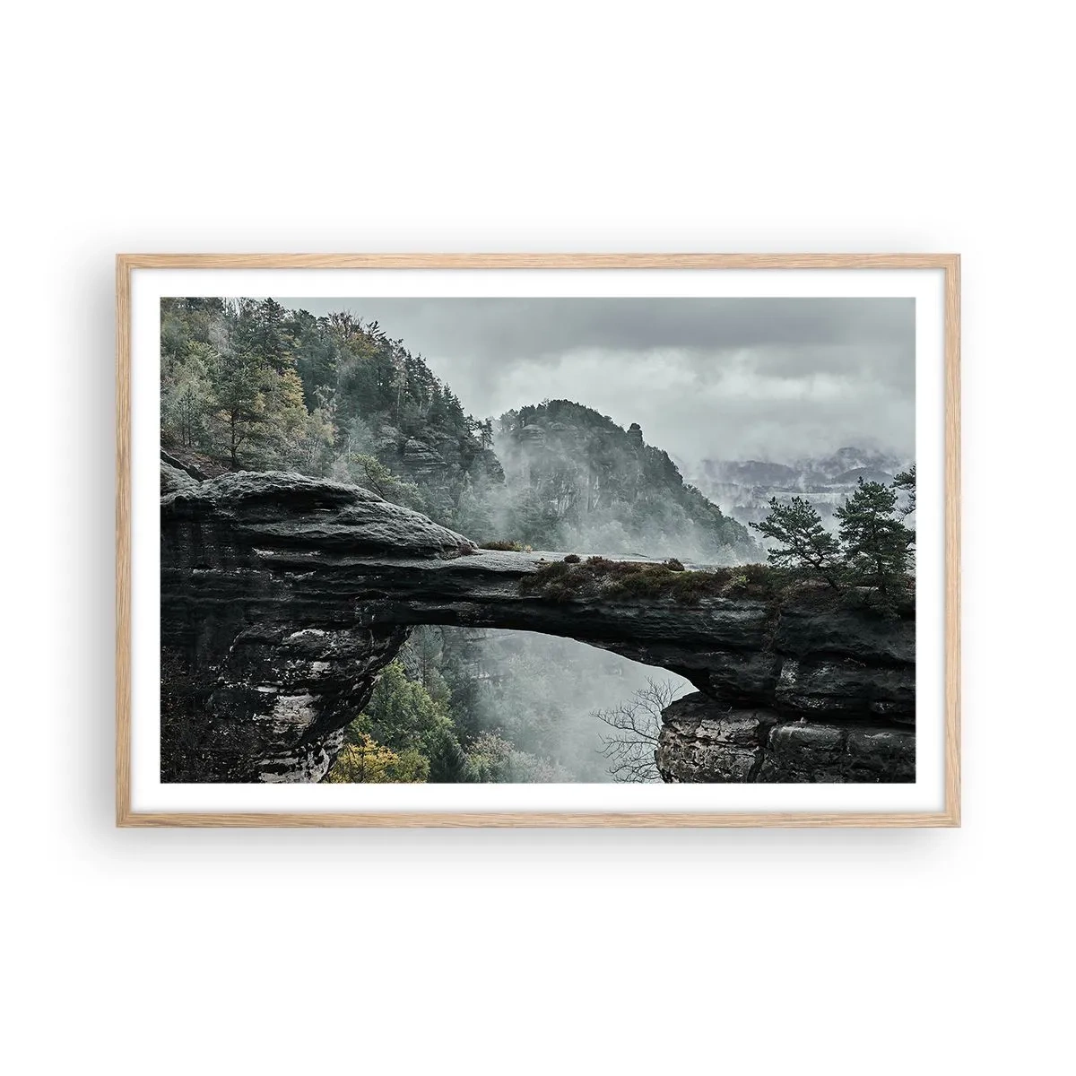 Plagát v ráme zo svetlého duba - Dobrodružstvo práve začína - 91x61 cm