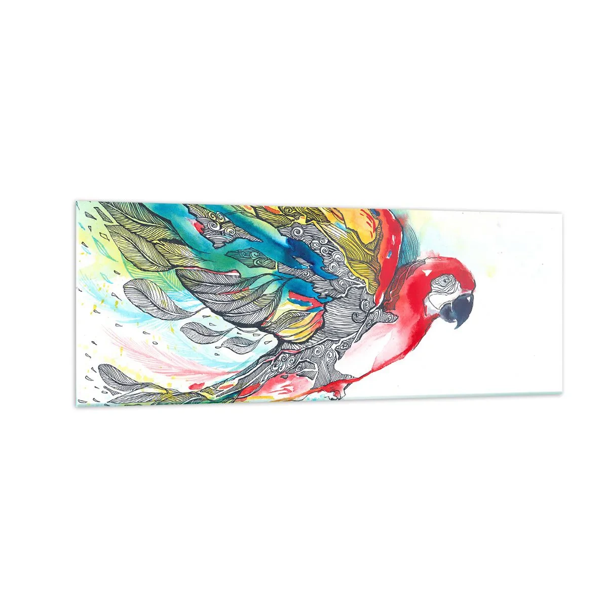 Obraz na skle - Ži farebne - 140x50 cm