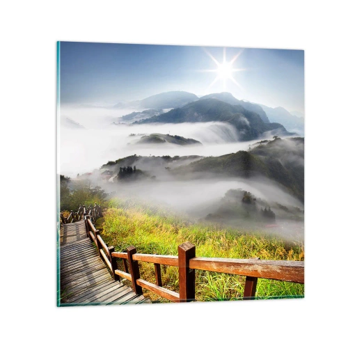 Obraz na skle - Utkané zo žiary a hmly - 50x50 cm