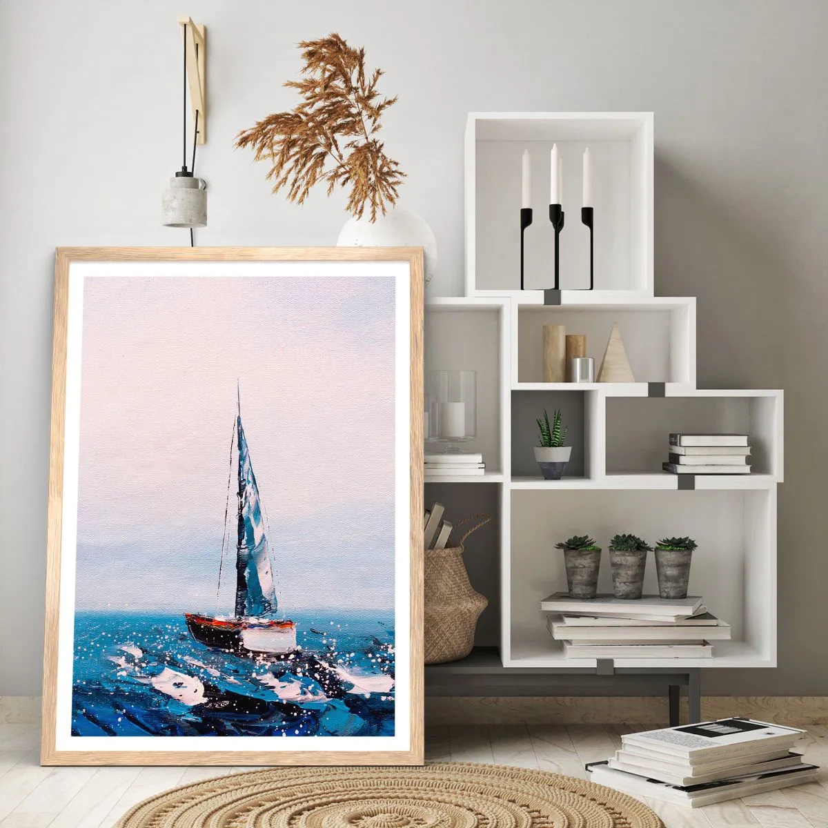 Plagát v ráme zo svetlého duba - Bratstvo vetra - 50x70 cm
