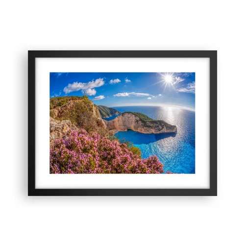 Plagát v čiernom ráme - Moje veľké grécke prázdniny - 40x30 cm