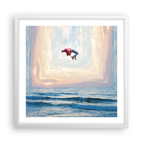 Plagát v bielom ráme - Do inej dimenzie - 50x50 cm
