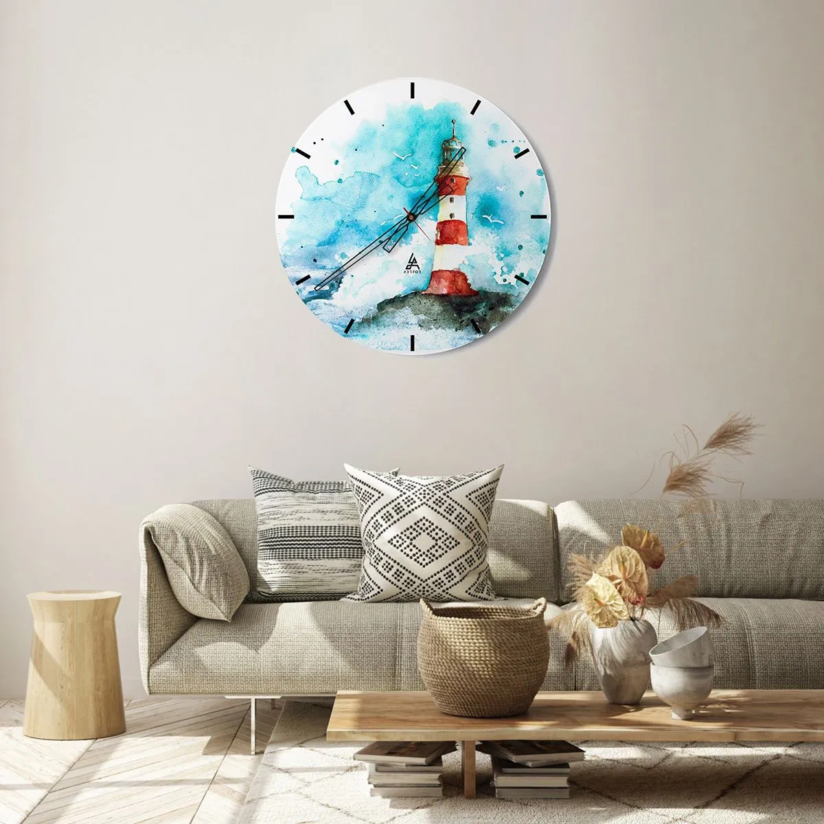 Nástenné hodiny - Jednota živlov - 40x40 cm