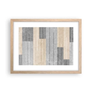 Plagát v ráme zo svetlého duba - Kompozícia: drž sa - 40x30 cm