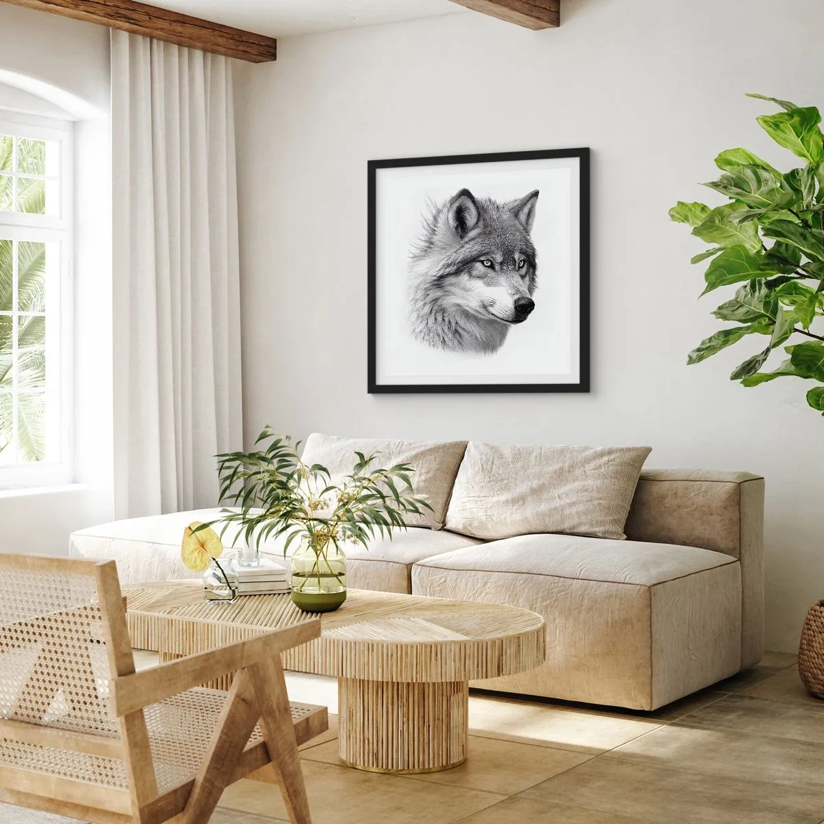 Plagát v čiernom ráme - Alfa – bezpochyby - 50x50 cm