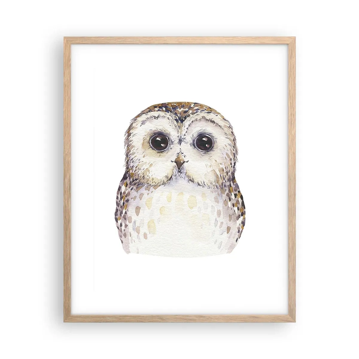 Plagát v ráme zo svetlého duba - Pozri sa mi do očí - 40x50 cm