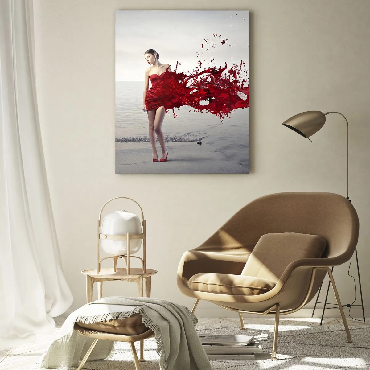 Obraz na skle - Náruživá ako šarlátová - 50x70 cm