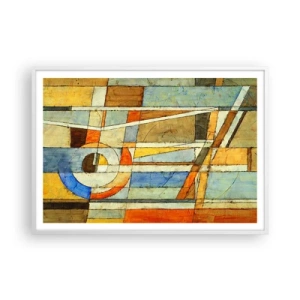 Plagát v bielom ráme - Kubizmus na stavbe - 100x70 cm