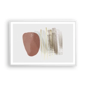 Plagát v bielom ráme - Abstraktná kolonáda - 91x61 cm