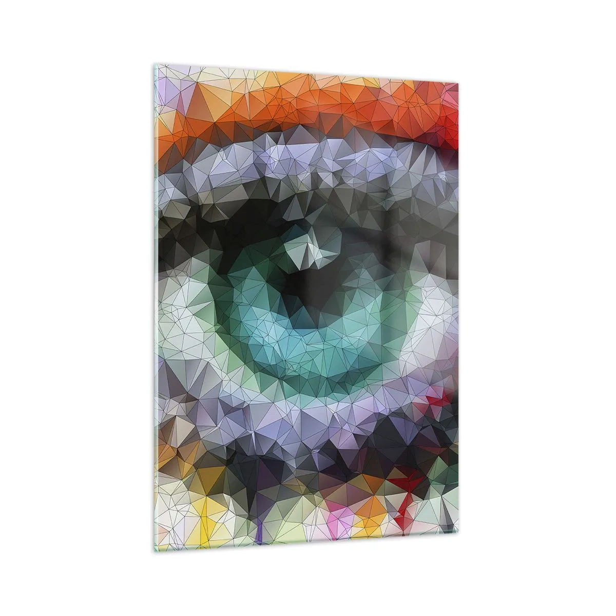 Obraz na skle - Kryštalický lesk očí - 50x70 cm