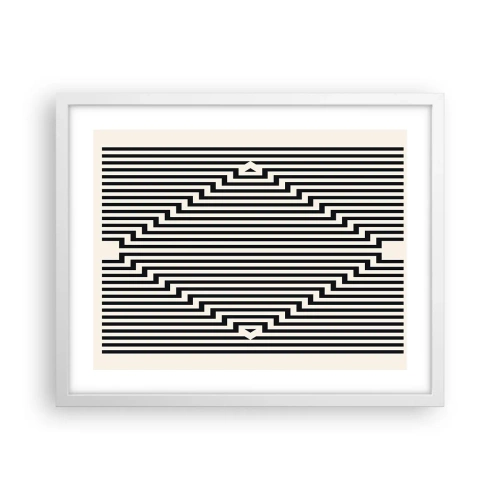 Plagát v bielom ráme - Geometrická ilúzia - 50x40 cm