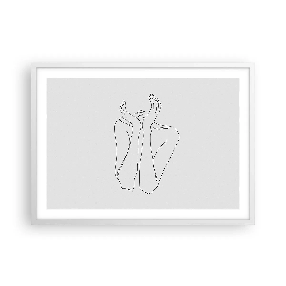 Plagát v bielom ráme - O čom snívajú dievčatá - 70x50 cm